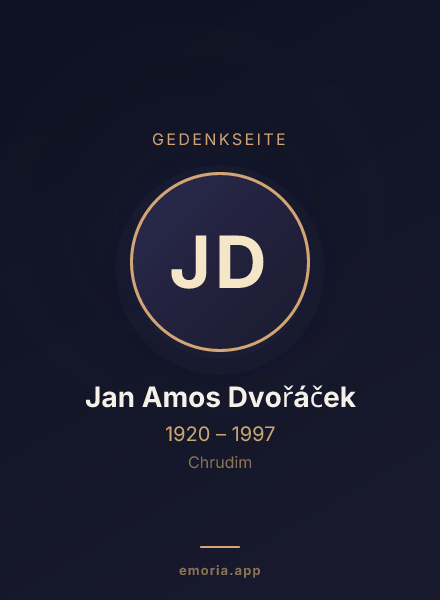 Gedenkportrait von Jan Amos Dvořáček