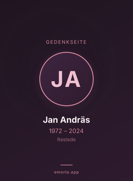 Gedenkportrait von Jan Andräs