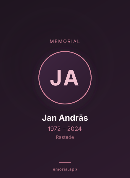 Memorial portrait of Jan Andräs