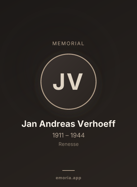 Memorial portrait of Jan Andreas Verhoeff