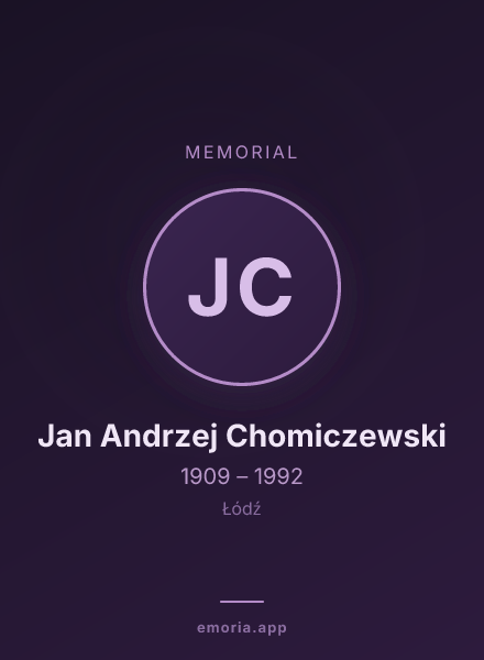 Memorial portrait of Jan Andrzej Chomiczewski