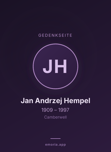 Gedenkportrait von Jan Andrzej Hempel