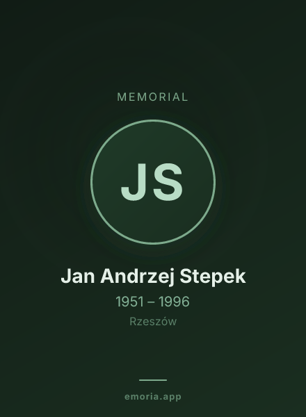 Memorial portrait of Jan Andrzej Stepek