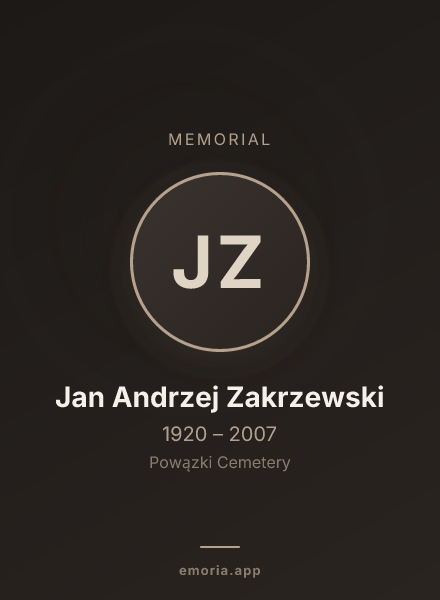 Memorial portrait of Jan Andrzej Zakrzewski