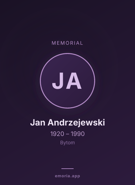 Memorial portrait of Jan Andrzejewski