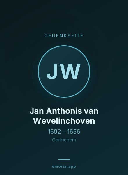 Gedenkportrait von Jan Anthonis van Wevelinchoven