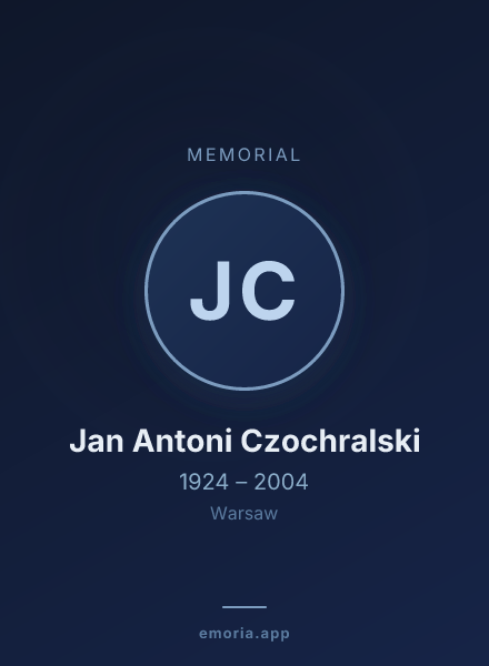Memorial portrait of Jan Antoni Czochralski