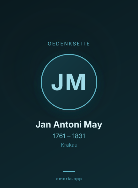 Gedenkportrait von Jan Antoni May