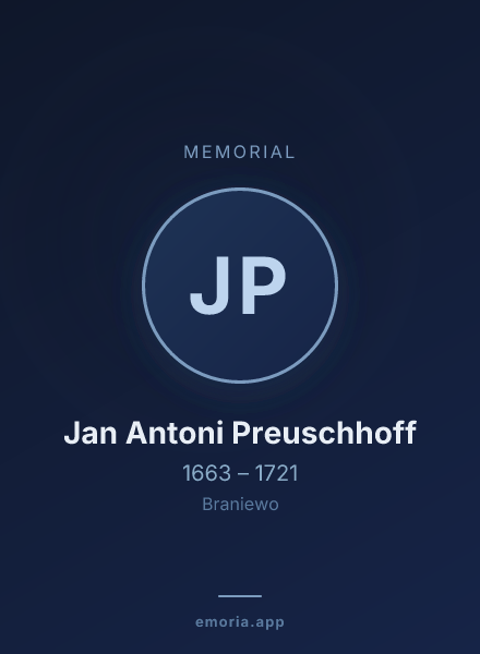 Memorial portrait of Jan Antoni Preuschhoff