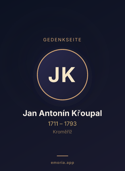 Gedenkportrait von Jan Antonín Křoupal
