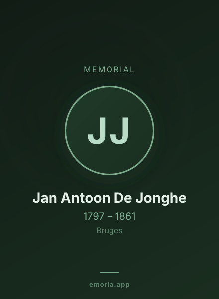 Memorial portrait of Jan Antoon De Jonghe