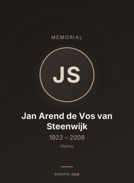 Memorial portrait of Jan Arend de Vos van Steenwijk