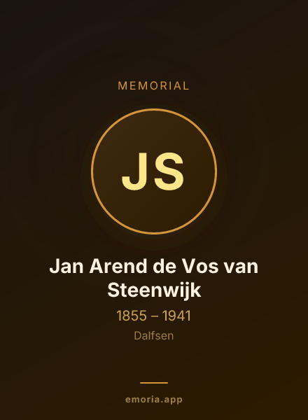 Memorial portrait of Jan Arend de Vos van Steenwijk