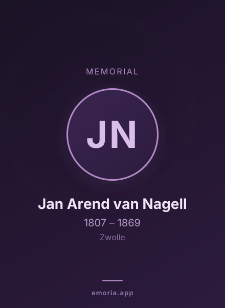 Memorial portrait of Jan Arend van Nagell