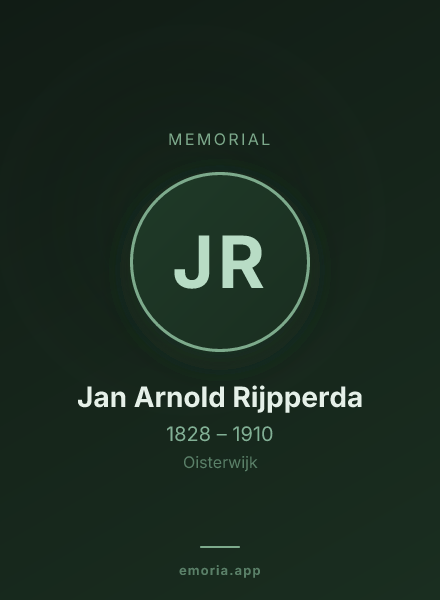 Memorial portrait of Jan Arnold Rijpperda
