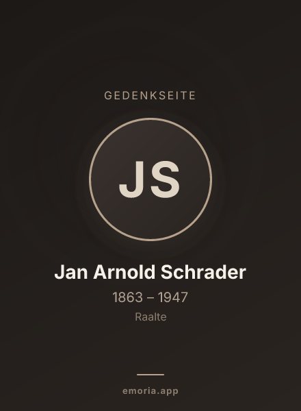 Gedenkportrait von Jan Arnold Schrader