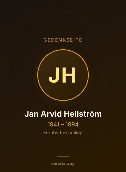 Gedenkportrait von Jan Arvid Hellström