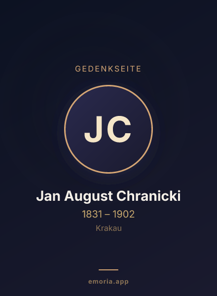 Gedenkportrait von Jan August Chranicki