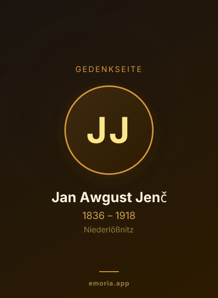 Gedenkportrait von Jan Awgust Jenč