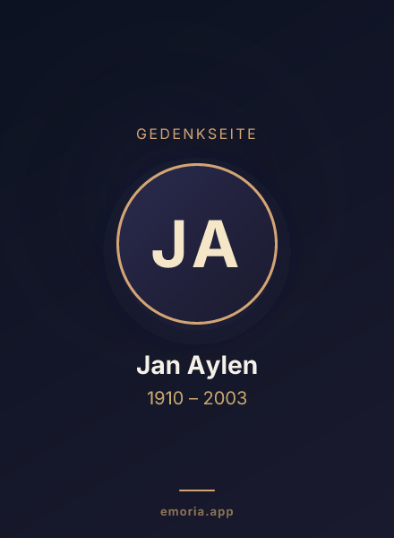 Gedenkportrait von Jan Aylen