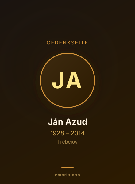Gedenkportrait von Ján Azud