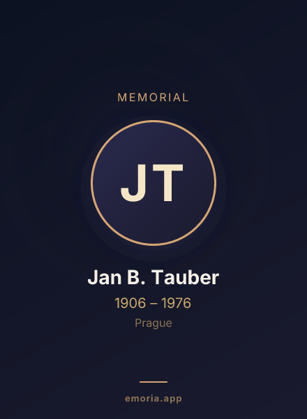Memorial portrait of Jan B. Tauber
