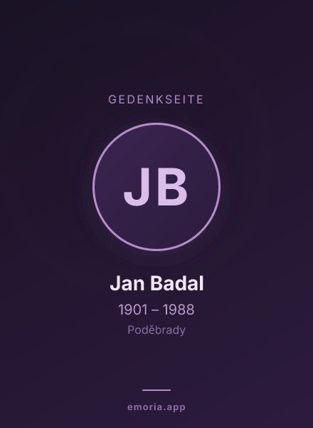 Gedenkportrait von Jan Badal