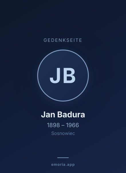 Gedenkportrait von Jan Badura