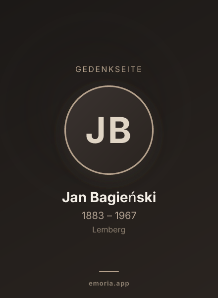 Gedenkportrait von Jan Bagieński