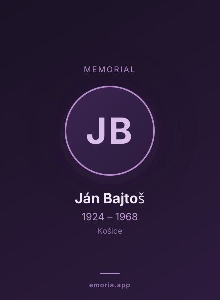 Memorial portrait of Ján Bajtoš