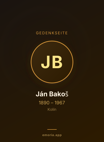 Gedenkportrait von Ján Bakoš
