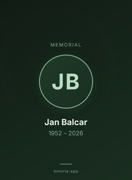 Memorial portrait of Jan Balcar