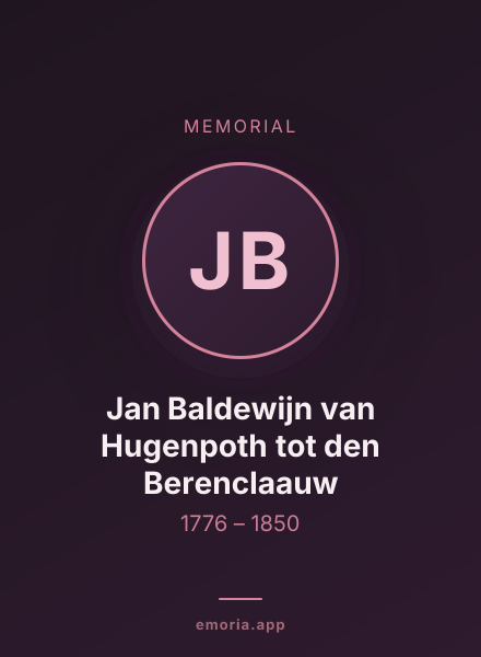Memorial portrait of Jan Baldewijn van Hugenpoth tot den Berenclaauw