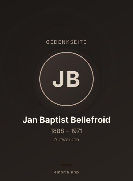 Gedenkportrait von Jan Baptist Bellefroid