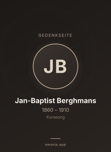 Gedenkportrait von Jan-Baptist Berghmans