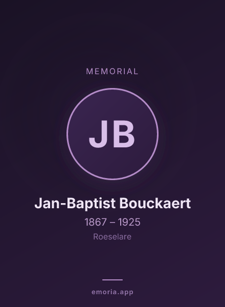 Memorial portrait of Jan-Baptist Bouckaert