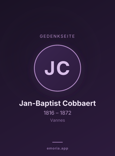 Gedenkportrait von Jan-Baptist Cobbaert