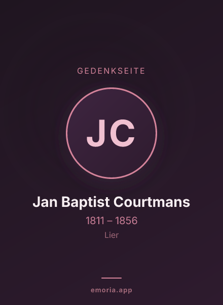 Gedenkportrait von Jan Baptist Courtmans