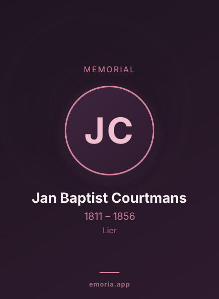 Memorial portrait of Jan Baptist Courtmans