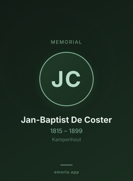 Memorial portrait of Jan-Baptist De Coster