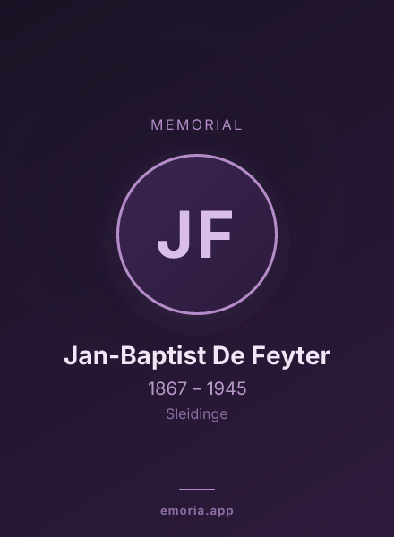 Memorial portrait of Jan-Baptist De Feyter