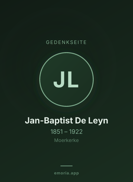 Gedenkportrait von Jan-Baptist De Leyn