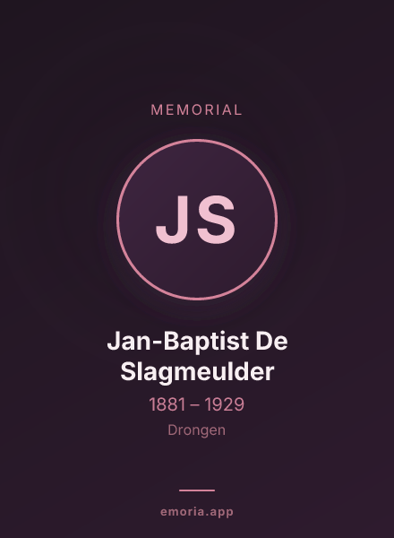 Memorial portrait of Jan-Baptist De Slagmeulder