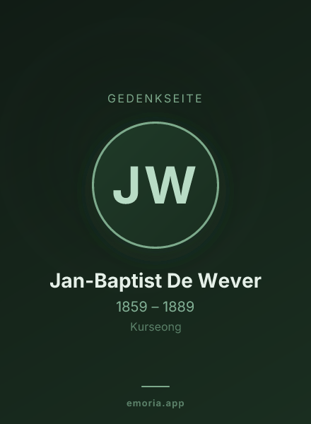 Gedenkportrait von Jan-Baptist De Wever