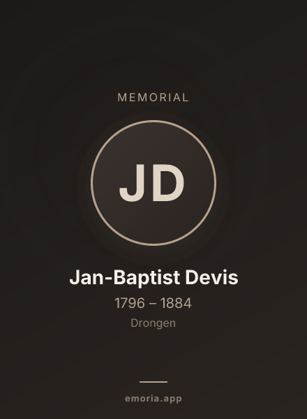 Memorial portrait of Jan-Baptist Devis