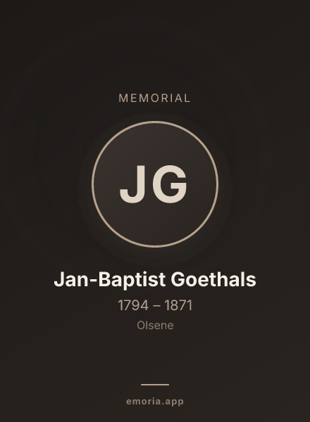 Memorial portrait of Jan-Baptist Goethals