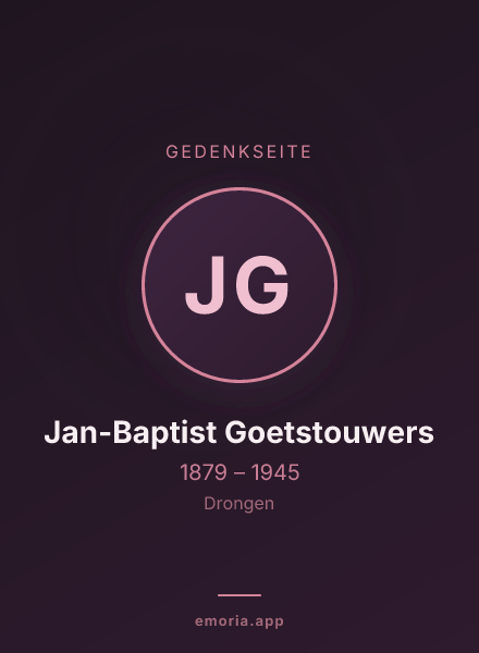 Gedenkportrait von Jan-Baptist Goetstouwers