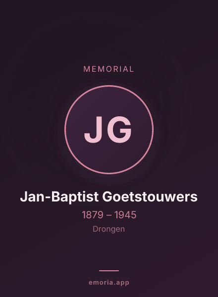 Memorial portrait of Jan-Baptist Goetstouwers