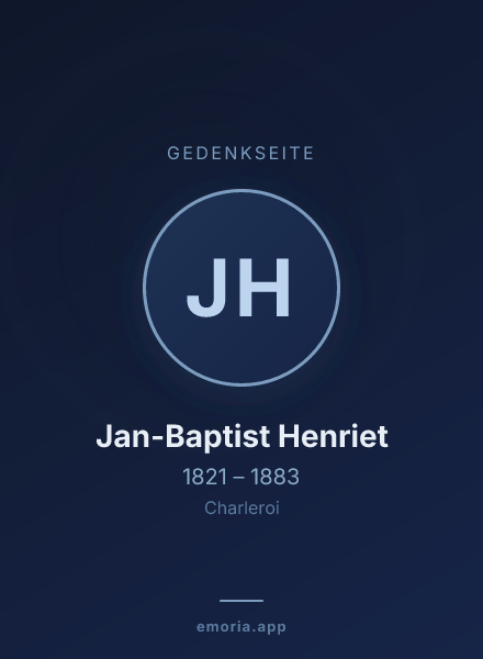 Gedenkportrait von Jan-Baptist Henriet