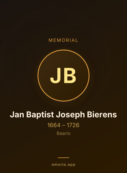 Memorial portrait of Jan Baptist Joseph Bierens